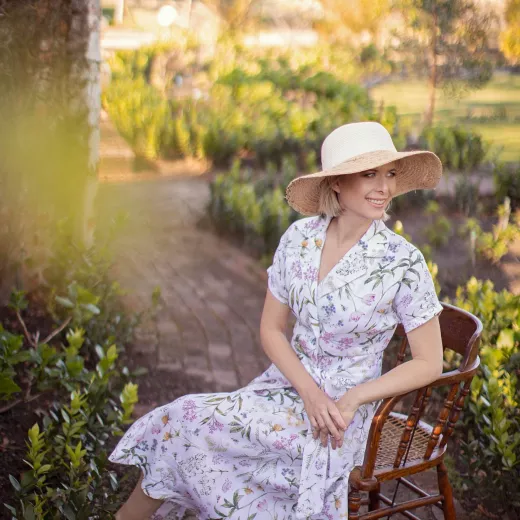 Double Breasted Dress Spring Print