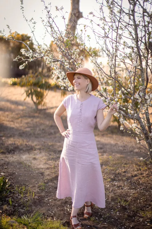 Chinese Style Dress Light Pink