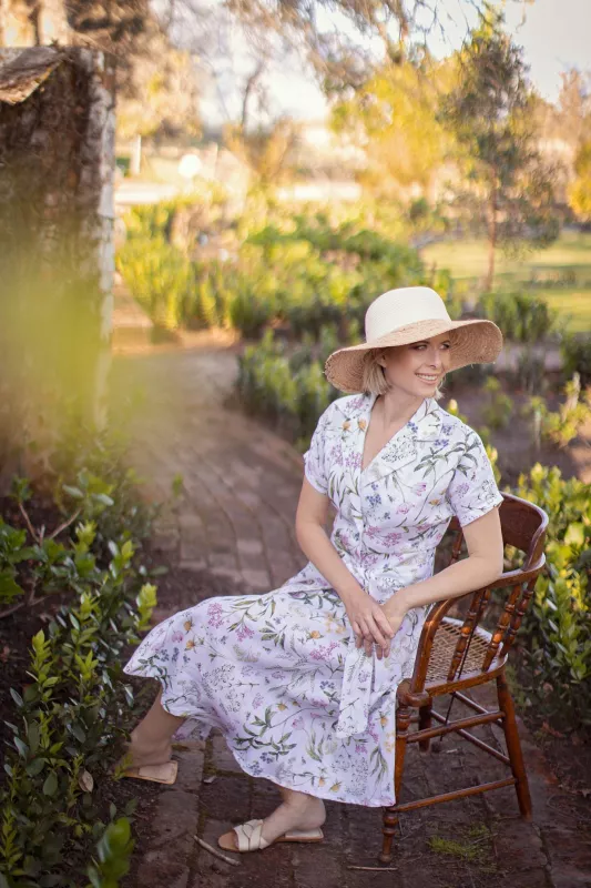 Double Breasted Dress Spring Print