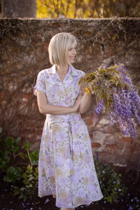 Double Breasted Dress: Summer Print